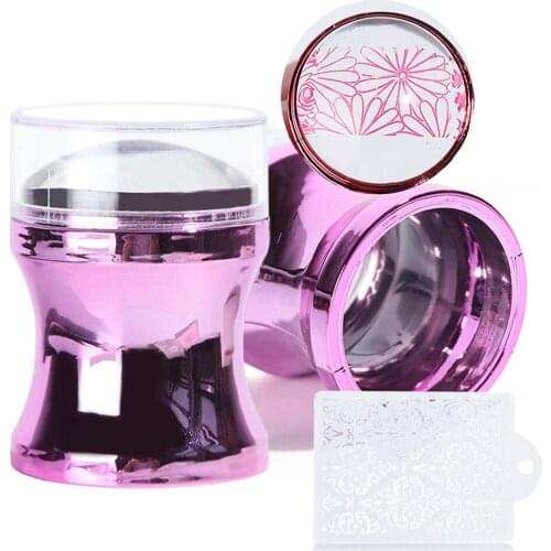 Nail Stamper Salon Clear Jelly Nail Stamp Stamping Nail Art Templates Plate Halloween Nail Art Tools French Manucure