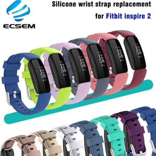Silicone wrist strap for Fitbit inspire 2 smart watch accessories replacement soft wristband for fitbit inspire2 bracelet loop