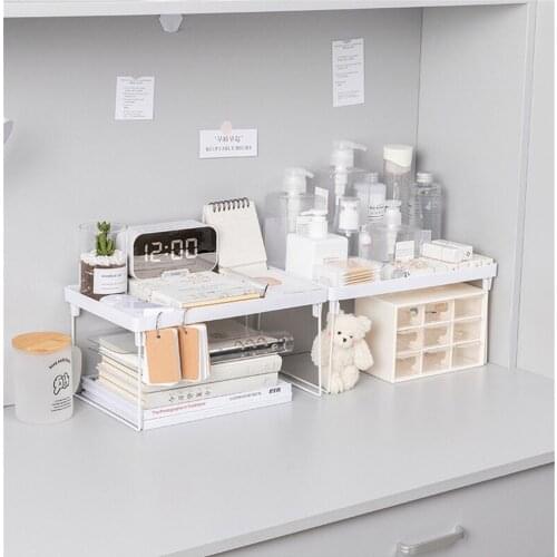Folding Storage Rack Holder Cosmetic Rack Organizer Shelf Desk Tidy Artifact Desktop Rack On Table Bathroom Elevated Hand