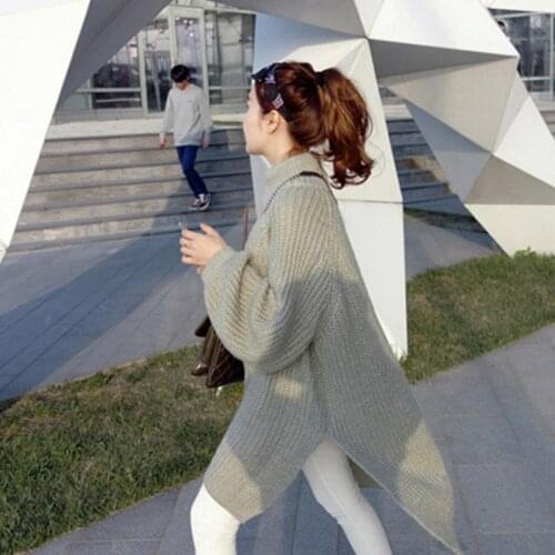 Solid High Collar Sweater Pullover 2020 Autumn Winter New Sweater Fashion Women Long Sleeve Slim All-Match Sweater Dress