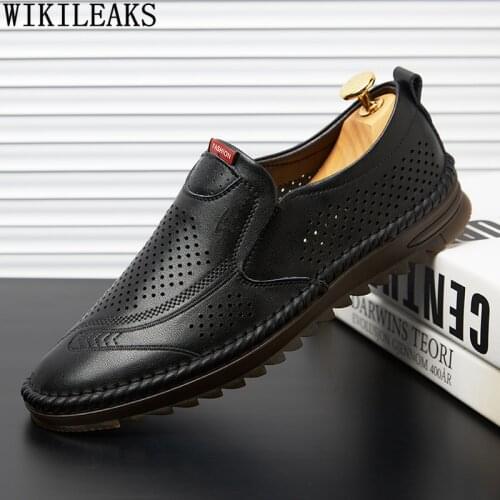 Fashion Black Leather Casual Shoes Man Luxury Designer Brown Slip on Shoes for Men 2021 Mens Loafers Shoes Zapatillas De Hombre