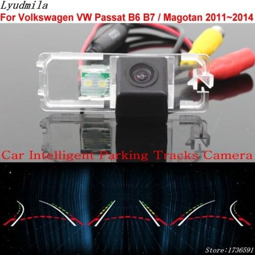 Lyudmila Car Intelligent Parking Tracks Camera FOR Volkswagen Passat B6 B7 / Magotan Reverse Camera / Car Rear View Camera