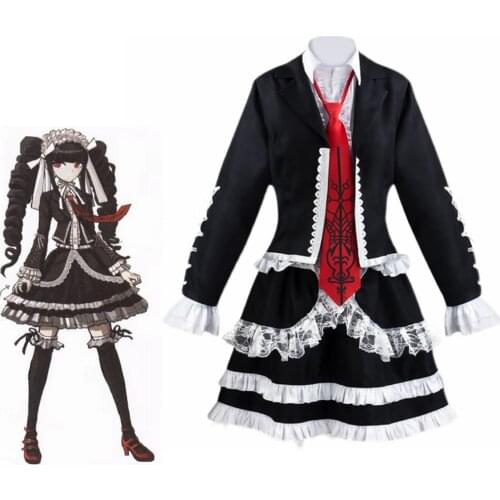 Unisex Anime Cos Danganronpa yasuhiro taeko Celestia Ludenberg Halloween Christmas Cosplay Costumes Uniform Dress Suit