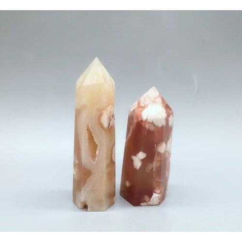 1 kg Natural Pink Quartz Tower Sakura Agate Crystal Point Energy Stone Reiki Healing Crystals Ornaments for Home Decoration Room