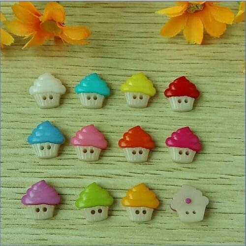 150PCS 16*16MM colors Dyed Plastic Cake buttons For Crafts coat boots sewing clothes accessories botoes