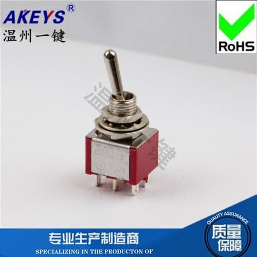 2 Pcs KNX-218 MTS-202 high quality high current toggle switch shake head toggle switch pcb board connector 6 feet