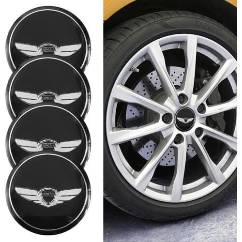 4Pcs Car Wheel Center Sticker Hub Caps Badge For Hyundai Genesis Accent Azera Elantra I10 I20 I30 I40 IX20 IX35 Emblem
