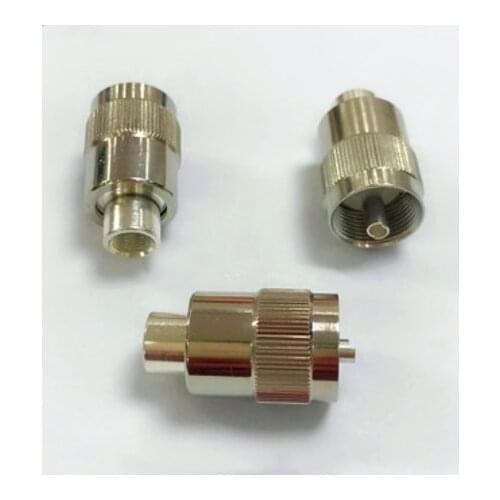 5pcs Connector UHF Male PL259 Plug Solder RG5 RG6 5D-FB LMR300 Cable Silver adaptor