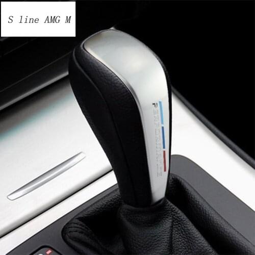 ABS Car Gear Shift Cover Sticker Trim For M Performance Auto Interior Accessories For BMW 1 3 Series E87 E90 E92 E93 Car Styling