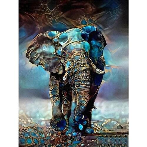 5D DIY Diamond Embroidery Elephant Full Drill Cross Stitch Diamond Painting Mosaic Animal Art Home Decoration Gift