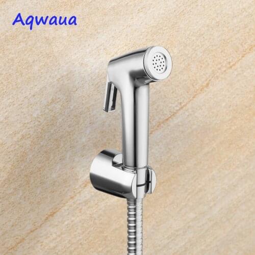 Aqwaua Toilet Bidet Hand Sprayer Shower Head Shattaf Chrome Bathroom Economic Sprayer Hygienic Shower Accessories for Bathroom