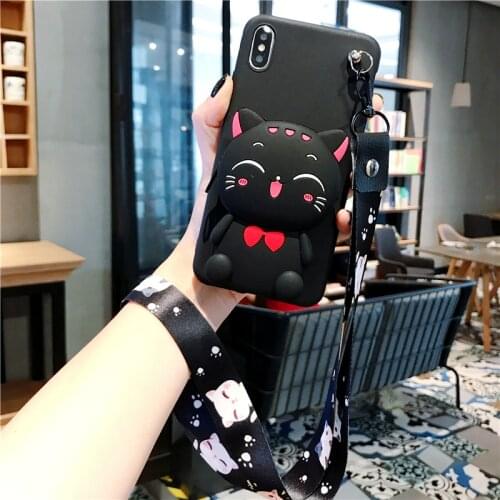 For Samsung S20 S10 S8 S9 Note 8 9 10 Plus A20 20 50 70 21 41 51 71 Cover Wallet Lucky Soft TPU Silicone Case