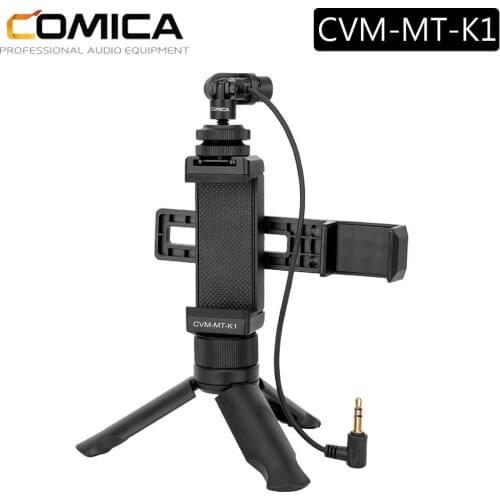 Comica CVM-MT-K1 Smartphone Video Kit With 3.5mm Stereo Video Vlogging Microphone Tripod Mount For DJI Osmo Pocket
