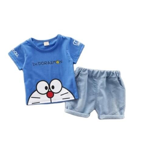 Baby Boys Clothes Summer Cotton Infant Kids Clothing Cartoon Short T-shirt +pant 2pcs/set For 0 1 2 3 4 Year Children Clothing