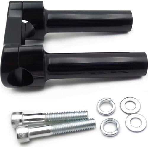 For Harley davidson Aftermarket free shipping motorcycle parts 6in / 6" Tall 1.25" Mount Hefty Handlebar Riser/Top Clamp Kit bla
