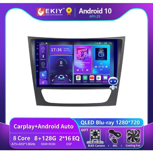EKIY Blu-ray IPS DSP Android 10 Car Radio For Mercedes Benz E Class S211 W211 CLS C219 2002-2010 Navigation GPS Multimedia BT HU