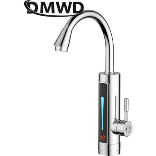 DMWD 3300W Electric kitchen instant heating faucet heater hot cold dual-use Tankless water quickly heating tap with LED display
