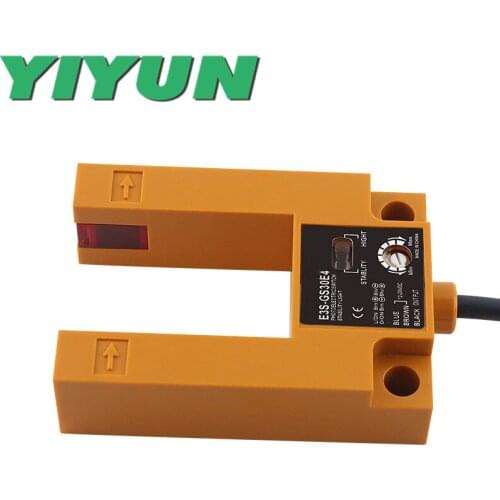 Infrared photoelectric induction U-slot switch elevator flat layer sensor E3S-GS30E4 three-wire NPN normally open