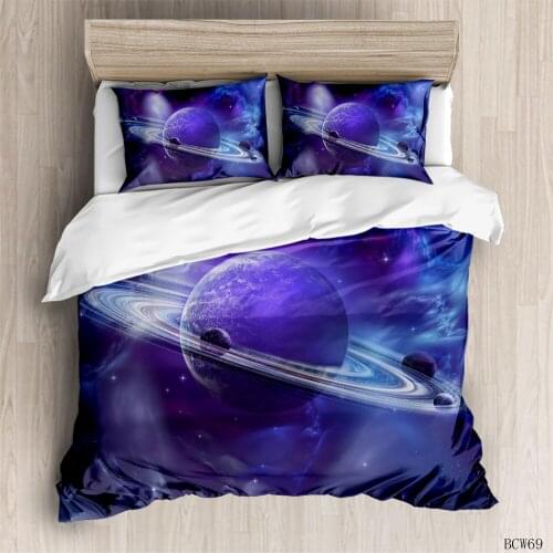 Cosmic starry sky room bedding set luxury duvet Classic bed linen sky style home Bedding Set Duvet Cover Pillowcase 3