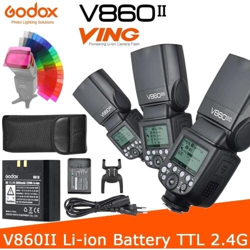 GODOX V860IIC V860IIN V860IIS V860IIO V860IIF Li-ion Battery TTL 2.4G HSS Flash Speedlite for Canon Nikon Sony Olympus Fuji