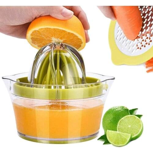 Multi-Function Manual Juicer Citrus Lemon Orange Manual Presser With Measuring Cup Grater Egg Separator Kitchen Tools