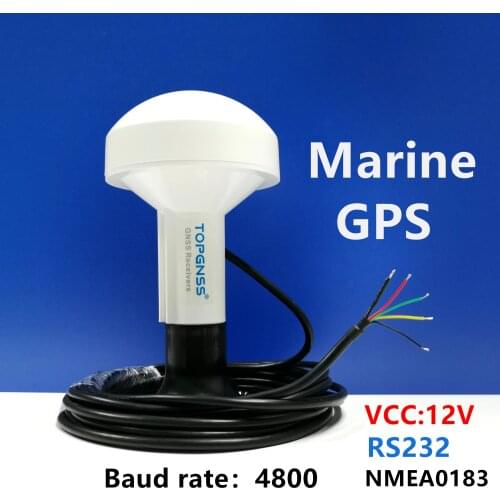 Voltage 12V RS232 protocol NMEA 0183 GN2000 marine ship GPS receiver antenna module baud rate 4800 DIY connector