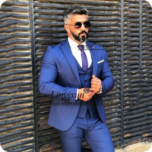 Royal Blue 2020 Suit Men Wedding Suits For Man Jacket Men Suits Business Tuxedo Costume Homme Slim Fit Blazer Terno Masculino