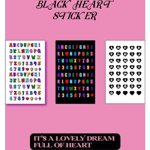 3pcs Kawaii Polaroid Star Chasing Love Alphanumeric Decoration Sticker DIY Scrapbook Notebook Stationery Stickers