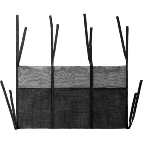 Portable Trampoline Shoes Net Bag Mesh Bags 3 Pocket Divider Pouch for Swimming Pool Trampoline Toys Storage Organizer