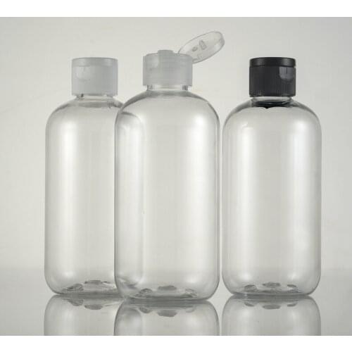 250ml Clear Plastic Bottle for Shampoo Shower Gel Refillable Cosmetic Packaging Bottle Lady Favor 20pcs/lot P147