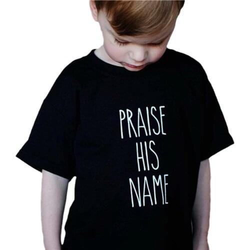 Praise His Name Youth Shirt Girls Boys Hipster Shirt Bodysuit Infant Or Toddler Summer Cotton Tee