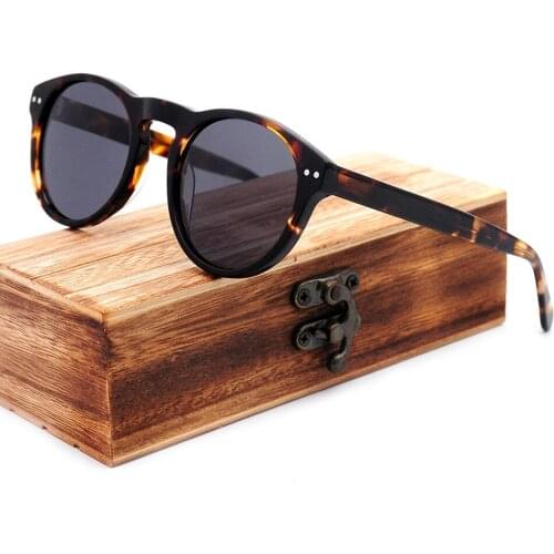 LONSY Luxury Brand Designers High Quality Acetate Sunglasses Polarized UV400 Retro Classic Oval Sun Glasses For Men Women