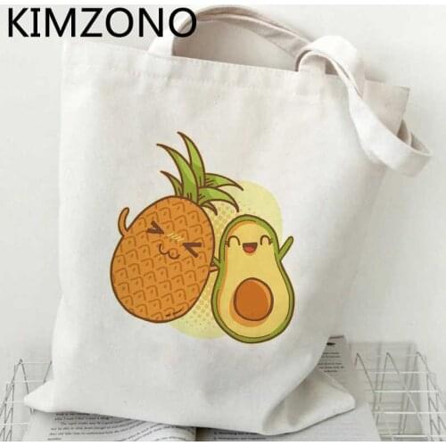 Avocado shopping bag cotton shopping bolsas de tela shopper reusable handbag bag sacola ecobag string reciclaje cabas