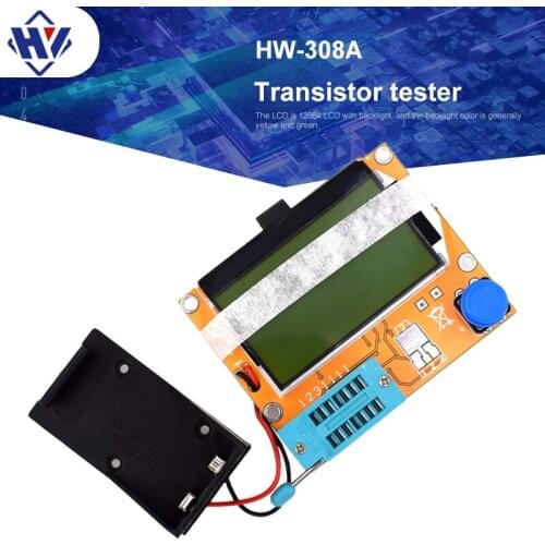 LCR-T4 ATmega328 ESR Transistor Tester Diode Triode Capacitance SCR Inductance LCD Screen for MOSFET/PNP/NPN with Battery Holder