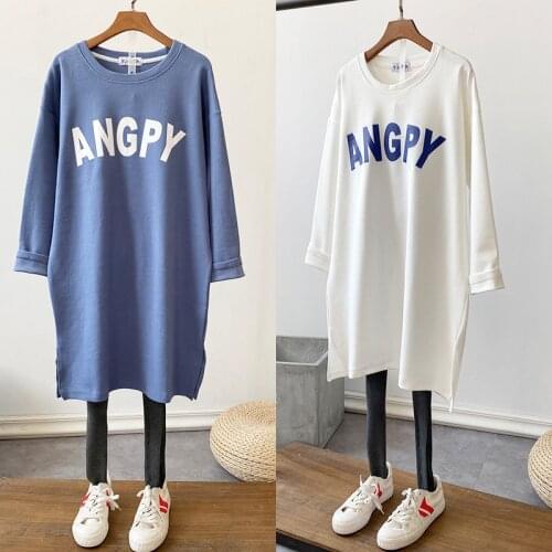 Autumn Winter Top Long Sleeve Letter Round Neck Spring and Autumn Pregnant Women Pure Cotton Bottoming Women Clothes