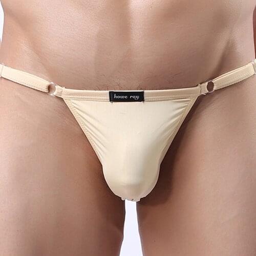 New Mens Briefs Sexy Low Rise Underwear Brief Thong T-Back G-String Breathable Lingerie Underpants Y-front Pouch Panties Bikini