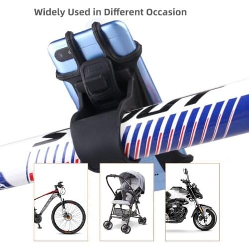 Universal Bike Motorcycle Mobile Phone Stand Holder Silicone Non-slip Buckle Pull Phone Mount Handlebar Bracket
