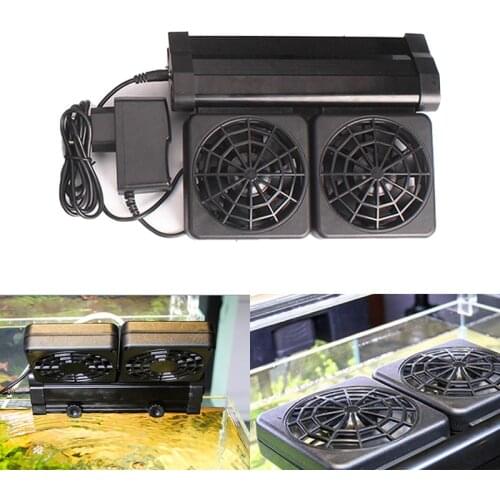 12V Aquarium Automatic Temperature Control Fan Tank Cooling Aquarium Fan Water Cooling Mute Aquarium Chiller Fish Tank