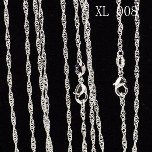 WalerV 5pcs/lot Promotion Water Wave Chain Necklace Plating Fashion Jewelry For Women Wholesale Necklace 16-30 Inch