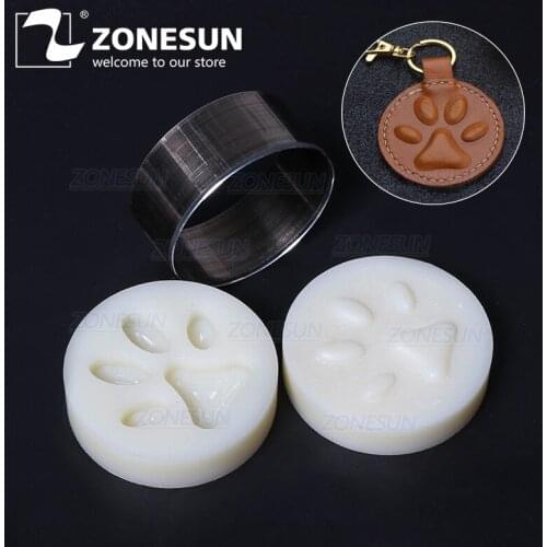 ZONESUN Paw DIY Key Chain Leather Shaped Mold Handcraft Tools Moldling Leather Punching Die Cuts Leathercraft Tool Sets