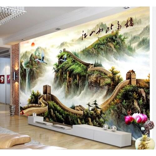 3d wallpaper custom mural non-woven 3d room wallpaper Great Wall scenery TV setting wall painting photo 3d wall murals wallpaper