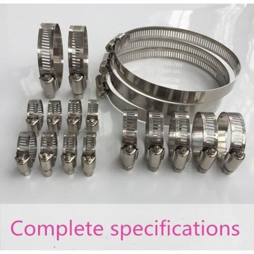 5pcs/lot High Quality Screw Worm Drive Hose C Clamp Clip Stainless Steel Hoop Pipe