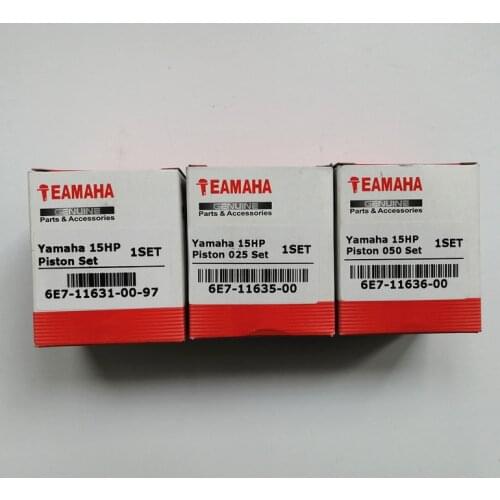Aftermarket 6E7-11631-00-97 6E7-11631 6E7-11635 6E7-11636 Piston Set STD 025 050 For Yamaha 15HP Outboard Engine Motor Parts