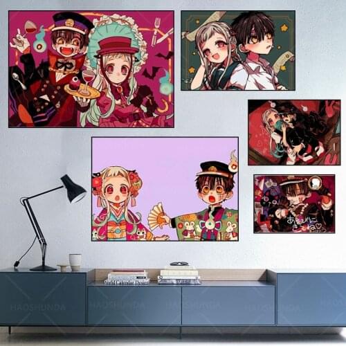 Anime Toilet-Bound Hanako-kun Jibaku Shounen Manga Poster Wall Mural Home Decor Collection Art Modular Living Room frame