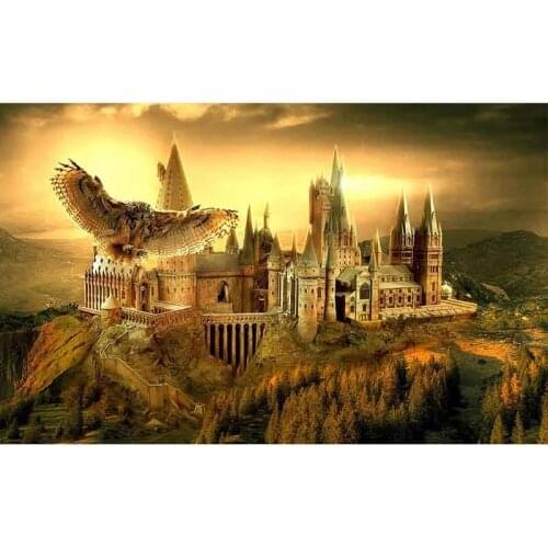 ARMYQZ Div 5D Harry magic School Castle owl Full Diamond Painting cross stitch kits art Scenic 3D paint by diamonds Rhineston