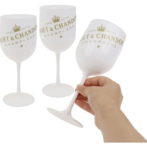 Wine Party White Champagne Coupes Cocktail Plastic Champagne Flutes Wine Cup Goblet Plating Plastic Beer Whiskey Cups 16oz