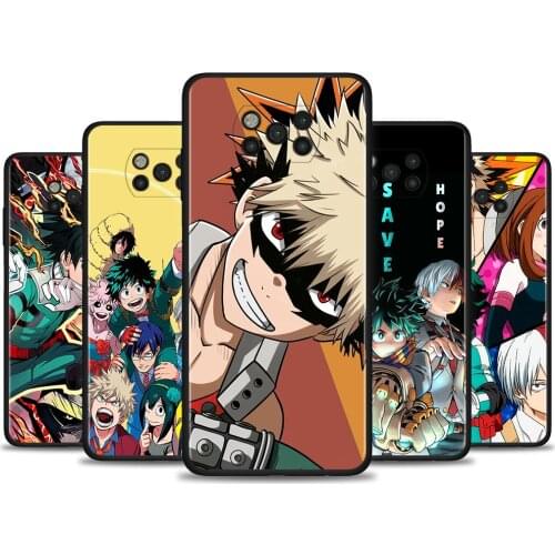 My Hero Academia Funda For Poco X3 M3 Pro NFC F1 Shell for Mi Note 10 Pro Coque for Mi CC9 Pro CC9E A3 A2 Lite Para