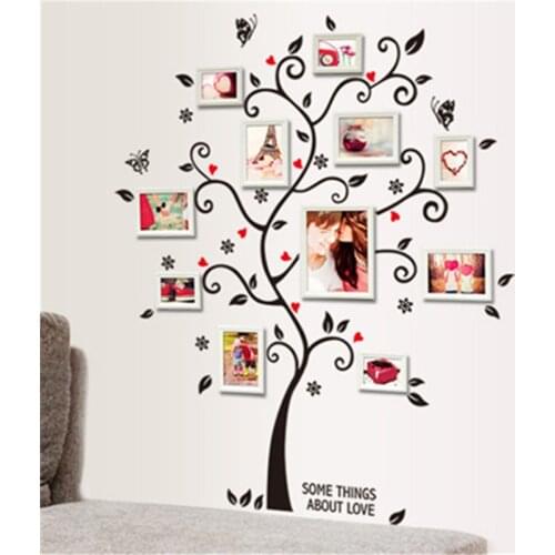 DIY Family Photo Frame Tree Wall Sticker Home Decor Living Room Bedroom Wall Decals Poster Home Decoration Wallpaper