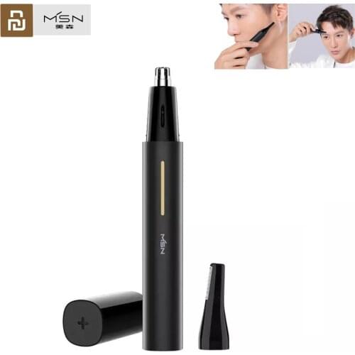 Youpin MSN Electric Nose Hair Trimmer Dual Blade 2-in-1 Portable Nasal Hair Eyebrow Shaver Clipper Waterproof Cleaner Tool
