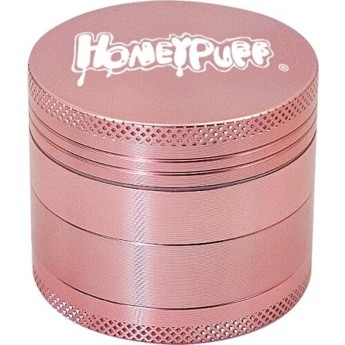 HONEYPUFF Pink Moledor De Hierba 50MM 4 Piece Metal Diamond Teeth Tobacco Herbal Grinders Aluminum Spice Crusher